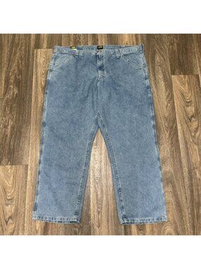 Lee Jeans Men's 42x29 Blue Loose Fit Denim Carpenter Workwear Hammer Loop